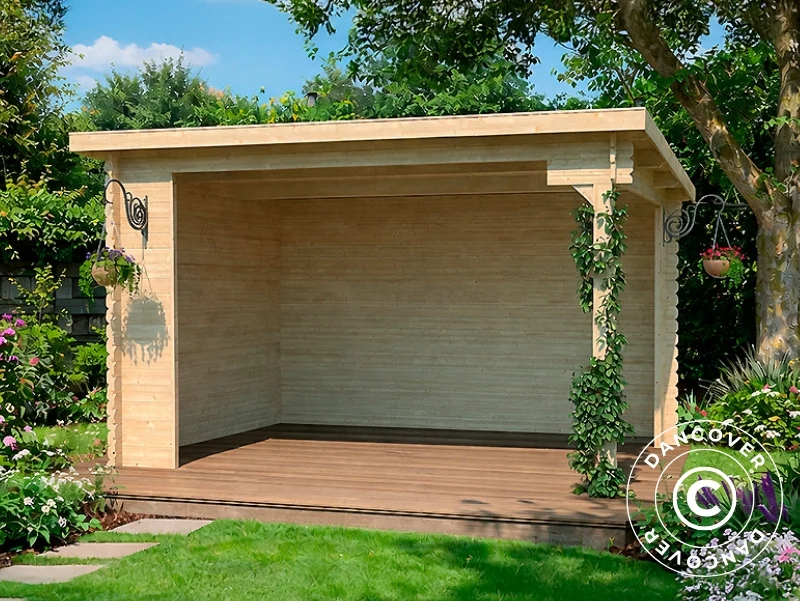 Pawilon drewniany Alsace, 3,8x2,75x2,51m, 10,45m2, Naturalne drewno - Image 2