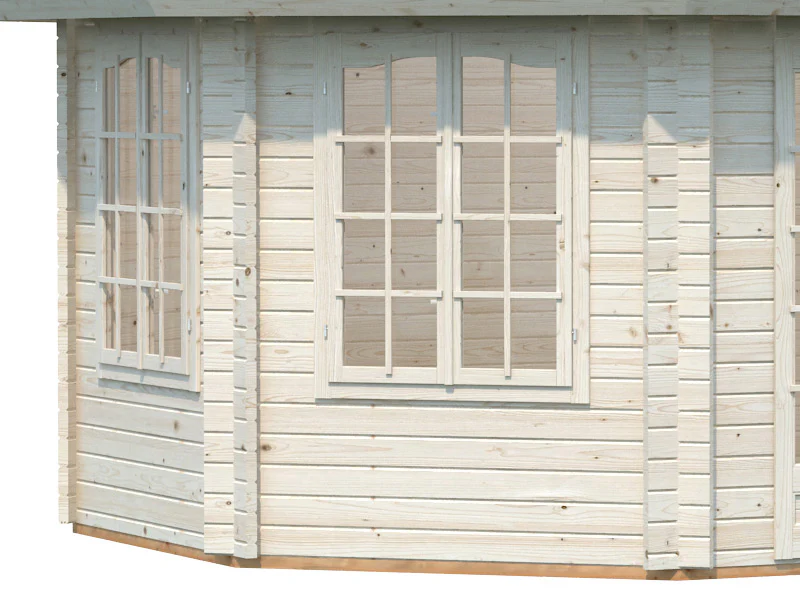 Pawilon drewniany z podłogą, 5,71x4,21x3,71m, 20,3m², naturalne drewno - Image 4