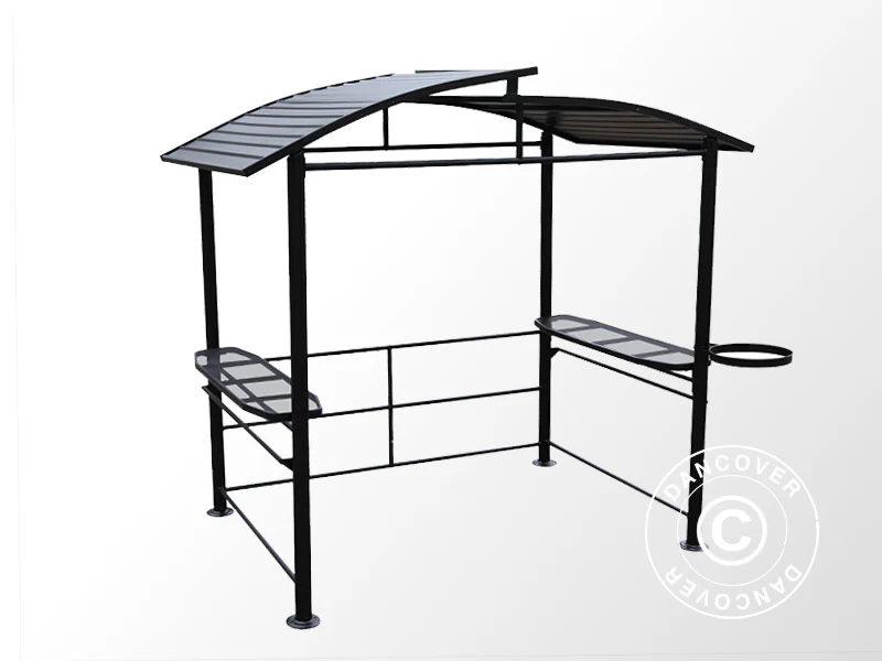 Pawilon grillowy Luna, 2,4x1,5x2,3m, Czarny - Image 3