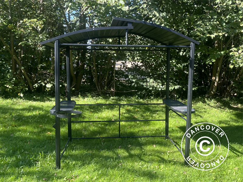 Pawilon grillowy Luna, 2,4x1,5x2,3m, Czarny - Image 4