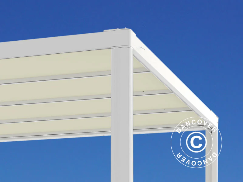 Pawilon Pergola San Fernando, 4x3m, Biały/Beżowy - Image 6