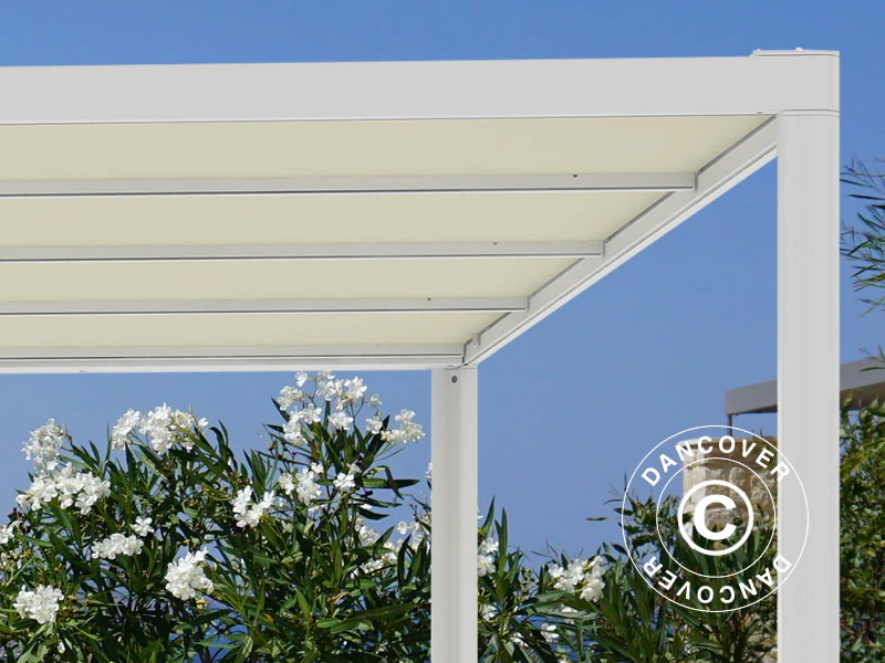 Pawilon Pergola San Fernando, 4x4m, Biały/Beżowy - Image 5