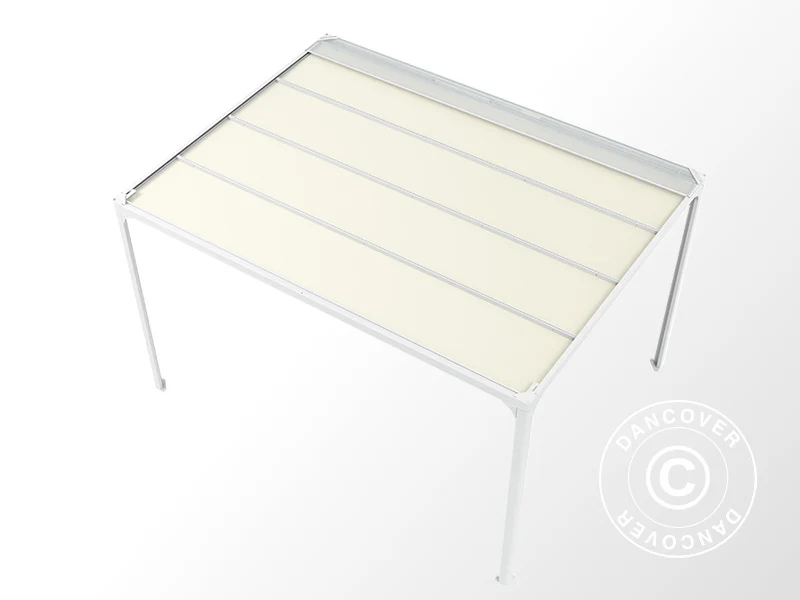Pawilon Pergola San Fernando, 4x4m, Biały/Beżowy - Image 6