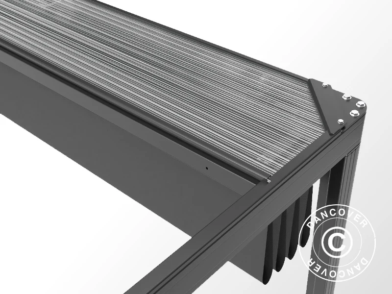 Pawilon Pergola San Fernando, 4x4m, Czarny/Ciemnoszary - Image 10