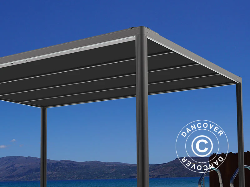 Pawilon Pergola San Fernando, 4x4m, Czarny/Ciemnoszary - Image 4