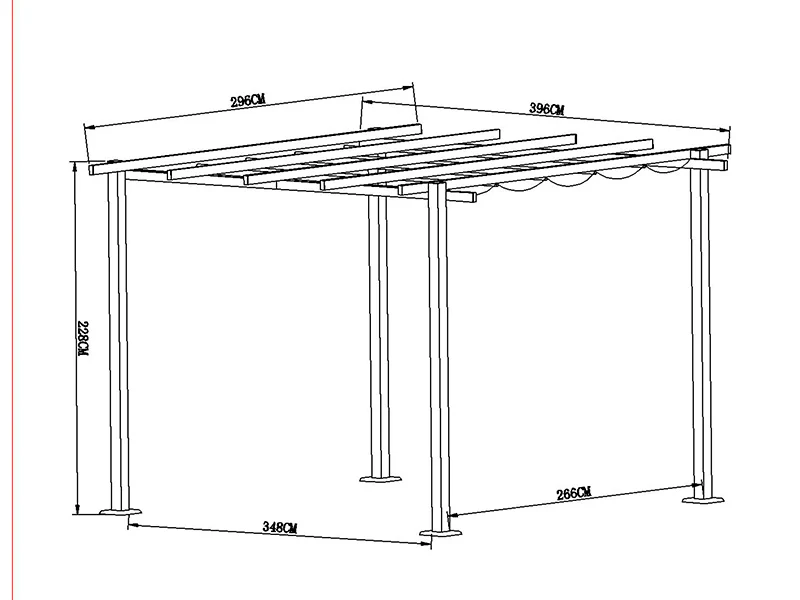 Pawilon Pergola Santa Cruz, 3x4m, Ciemny szary - Image 10