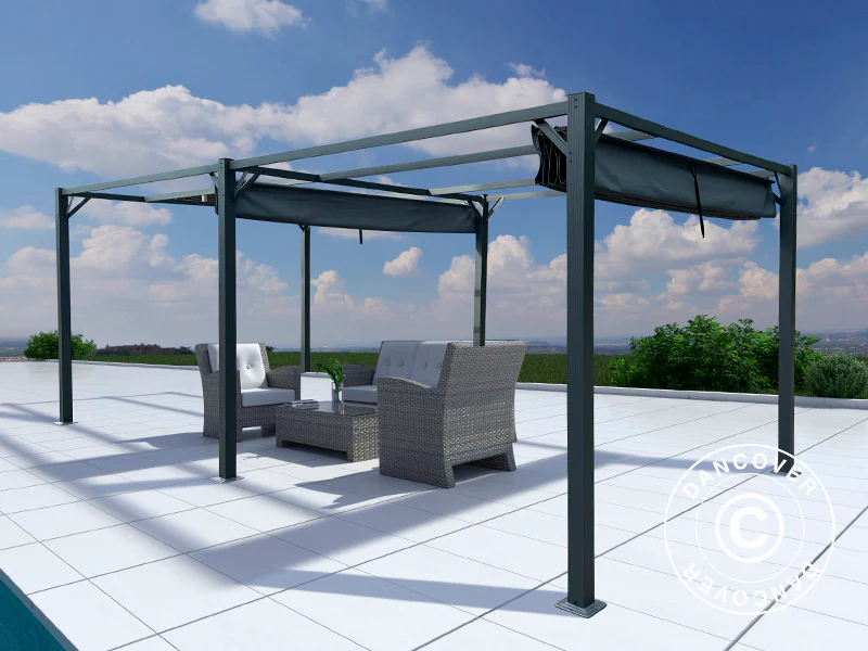Pawilon Pergola Santa Cruz, 4x8m, Ciemny szary - Image 5