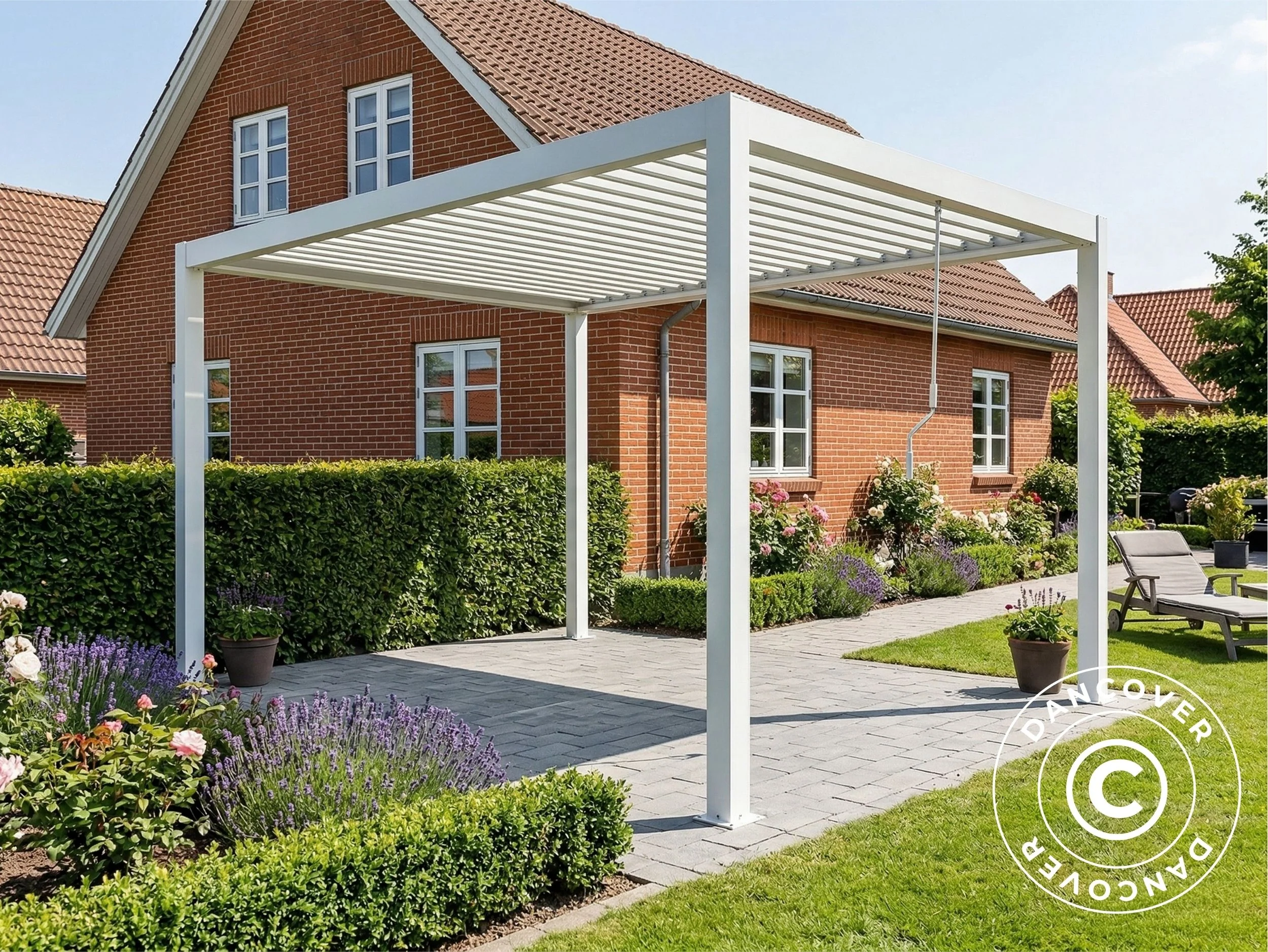 Pergola pawilon ogrodowy bioklimatyczny San Pablo Steel+, 3x4m, Biały - Image 3