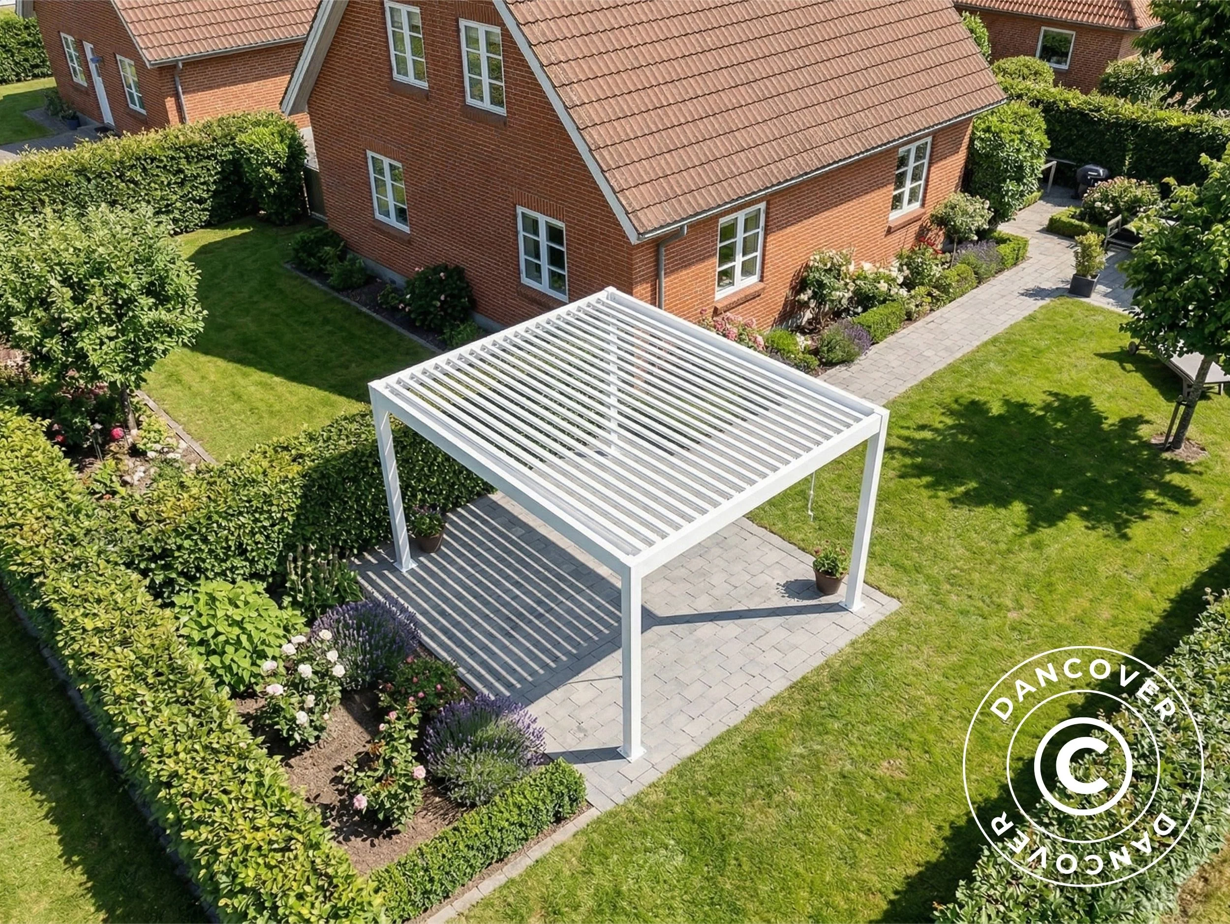Pergola pawilon ogrodowy bioklimatyczny San Pablo Steel+, 3x4m, Biały - Image 4