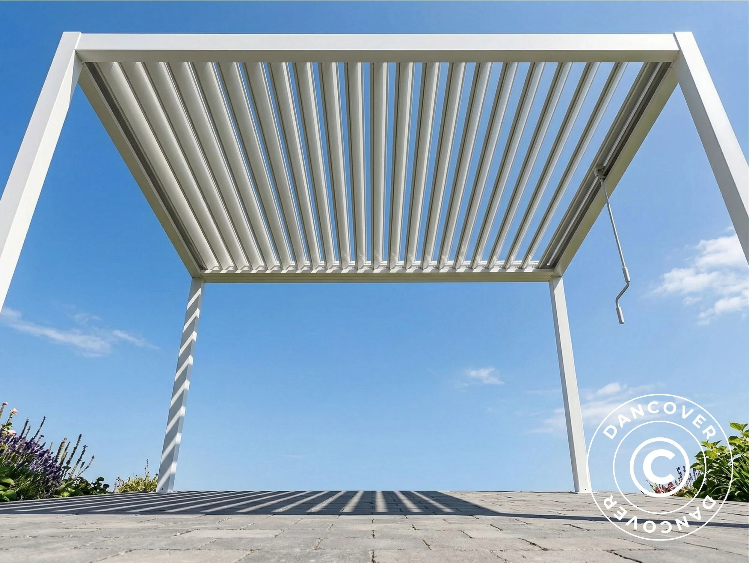 Pergola pawilon ogrodowy bioklimatyczny San Pablo Steel+, 3x4m, Biały - Image 5