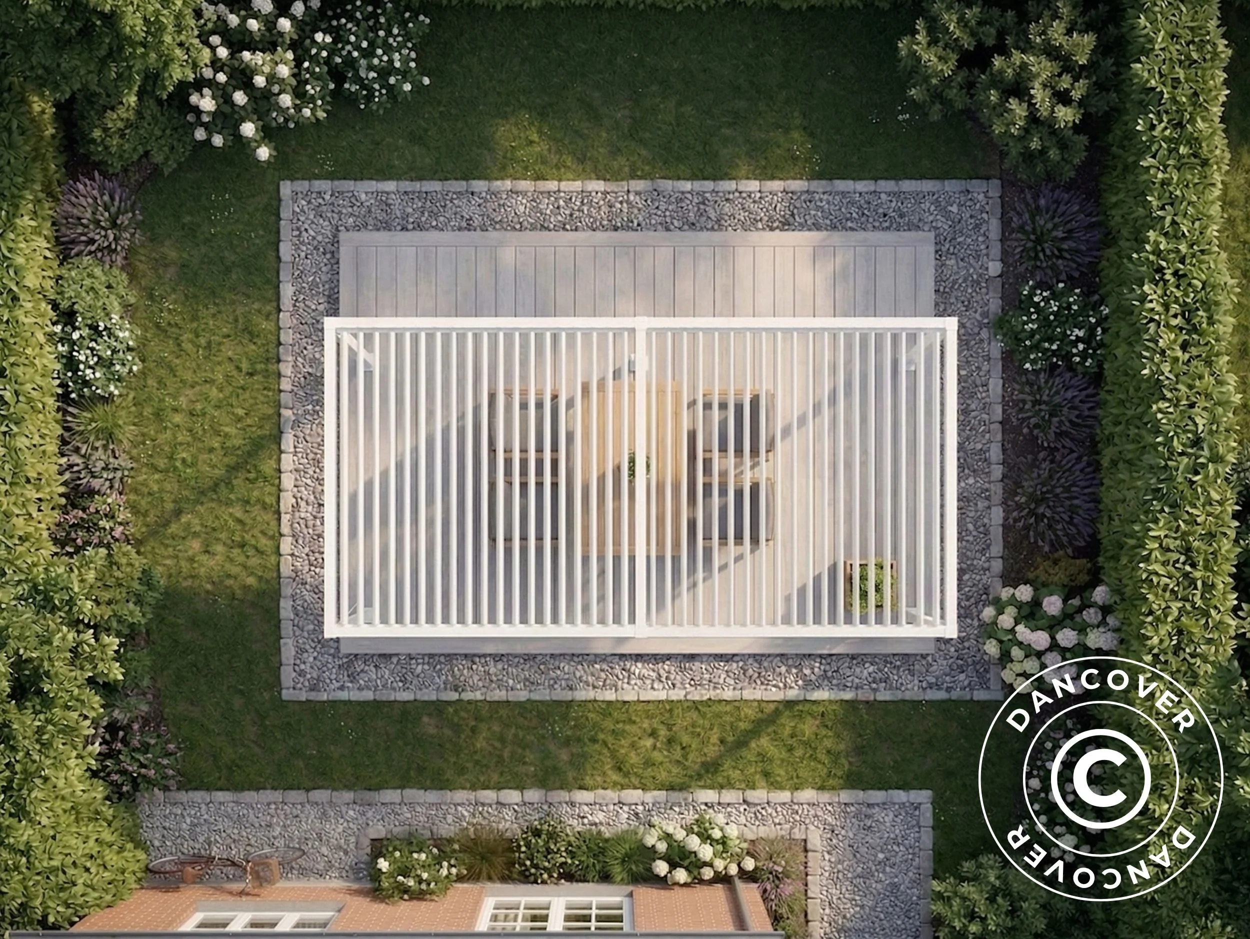 Pergola pawilon ogrodowy bioklimatyczny San Pablo Steel+, 3x5,8m, Biały - Image 3