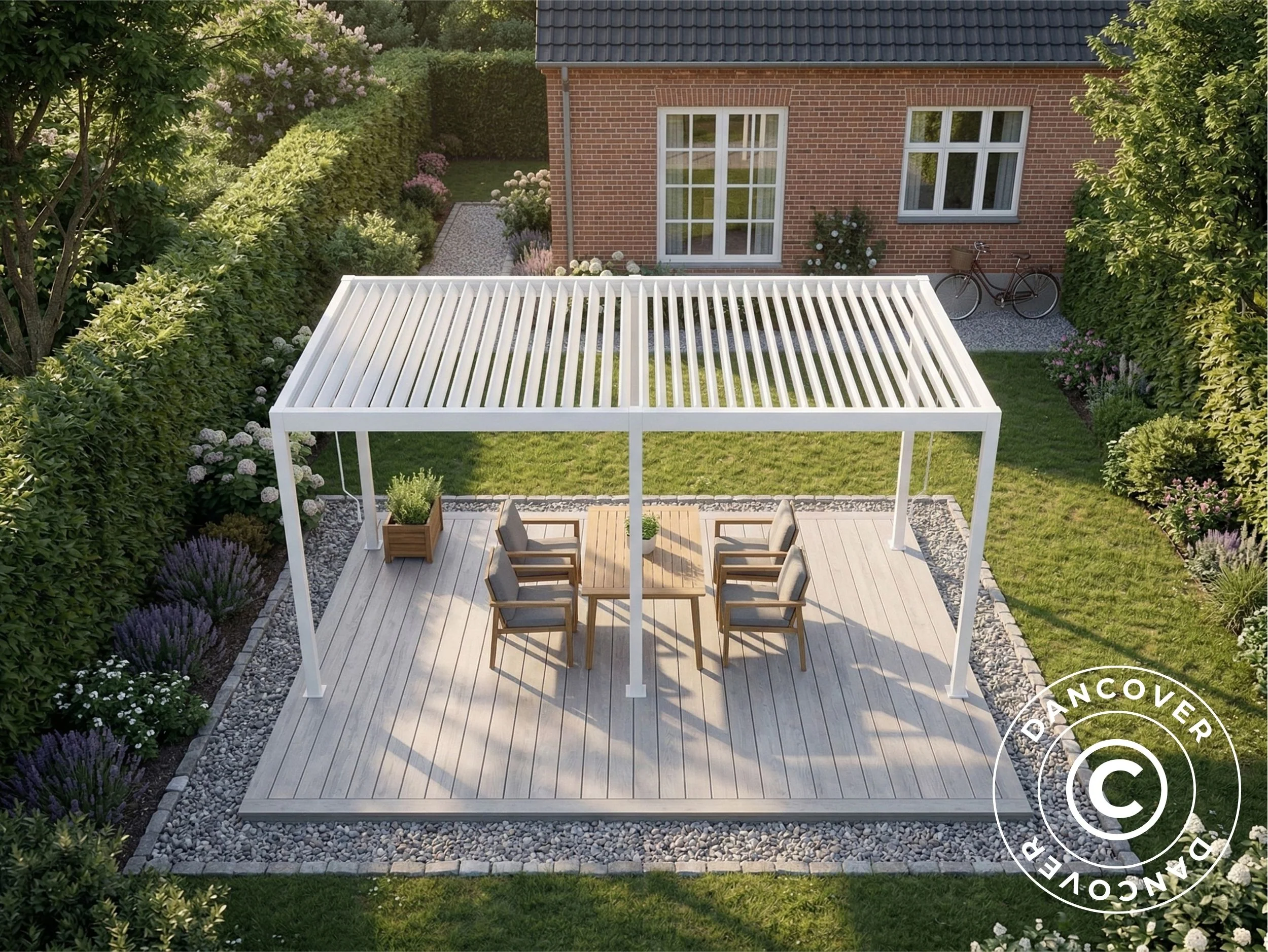 Pergola pawilon ogrodowy bioklimatyczny San Pablo Steel+, 3x5,8m, Biały - Image 4