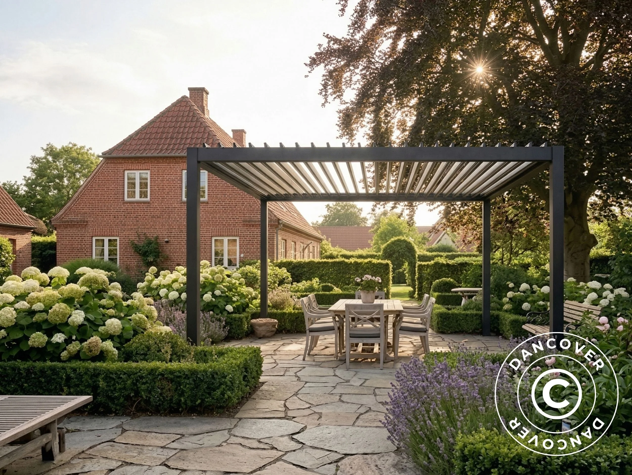 Pergola pawilon ogrodowy bioklimatyczny San Pablo Steel+, 4x4m, Czarny - Image 2