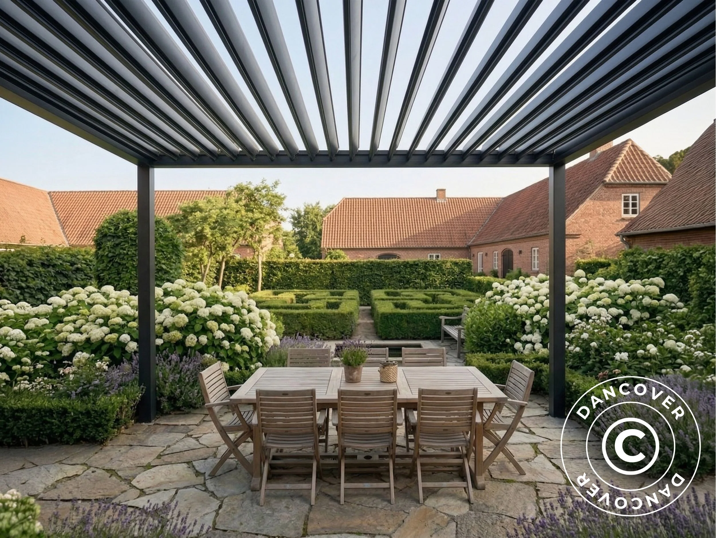Pergola pawilon ogrodowy bioklimatyczny San Pablo Steel+, 4x4m, Czarny - Image 4