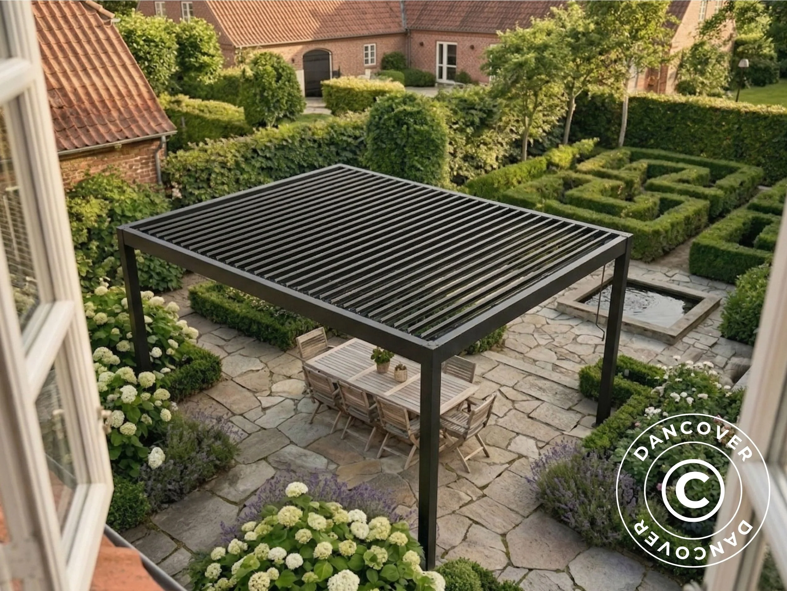 Pergola pawilon ogrodowy bioklimatyczny San Pablo Steel+, 4x4m, Czarny - Image 5