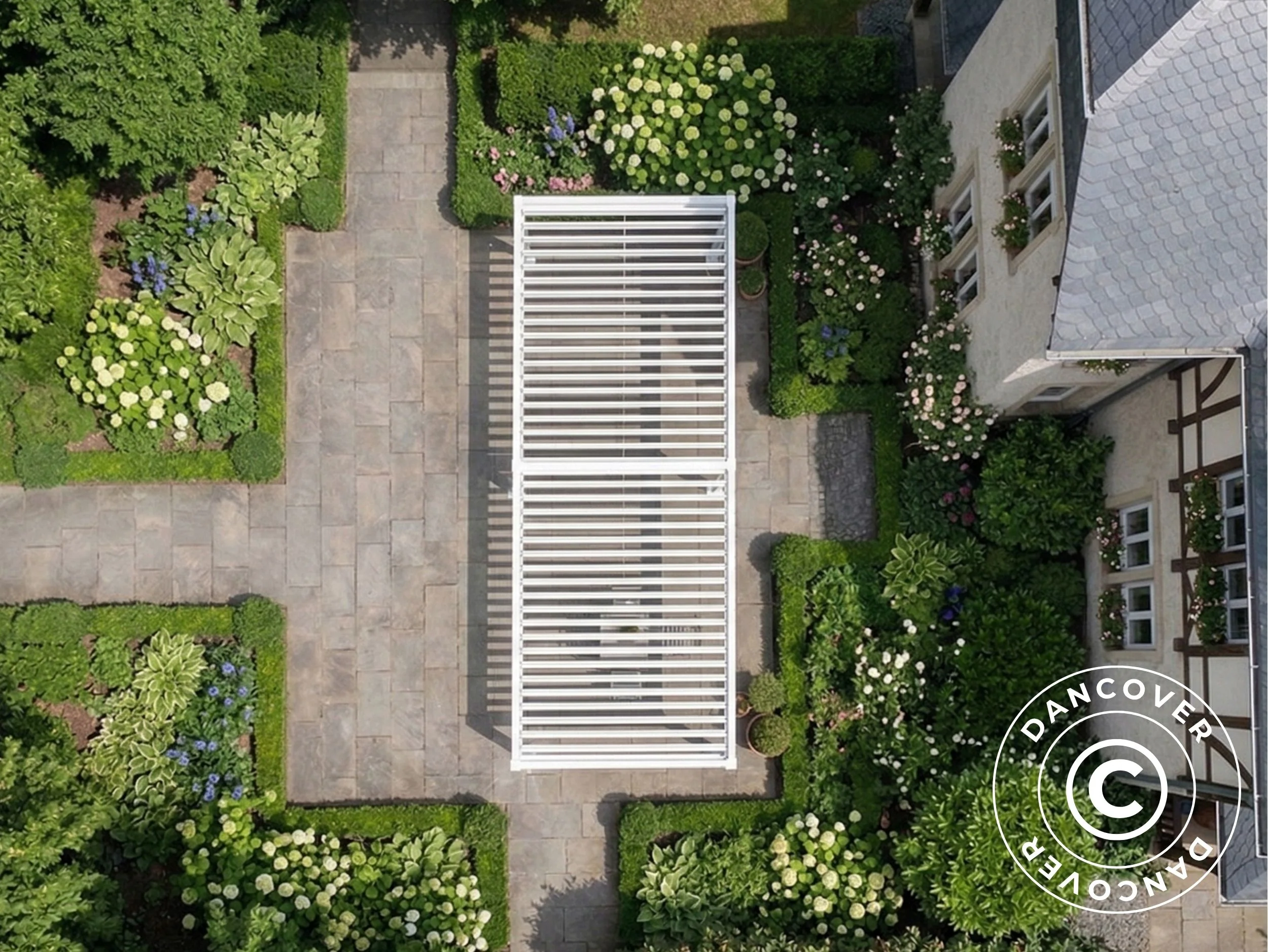 Pergola pawilon ogrodowy bioklimatyczny San Pablo Steel+, 4x5,8m, Biały - Image 4
