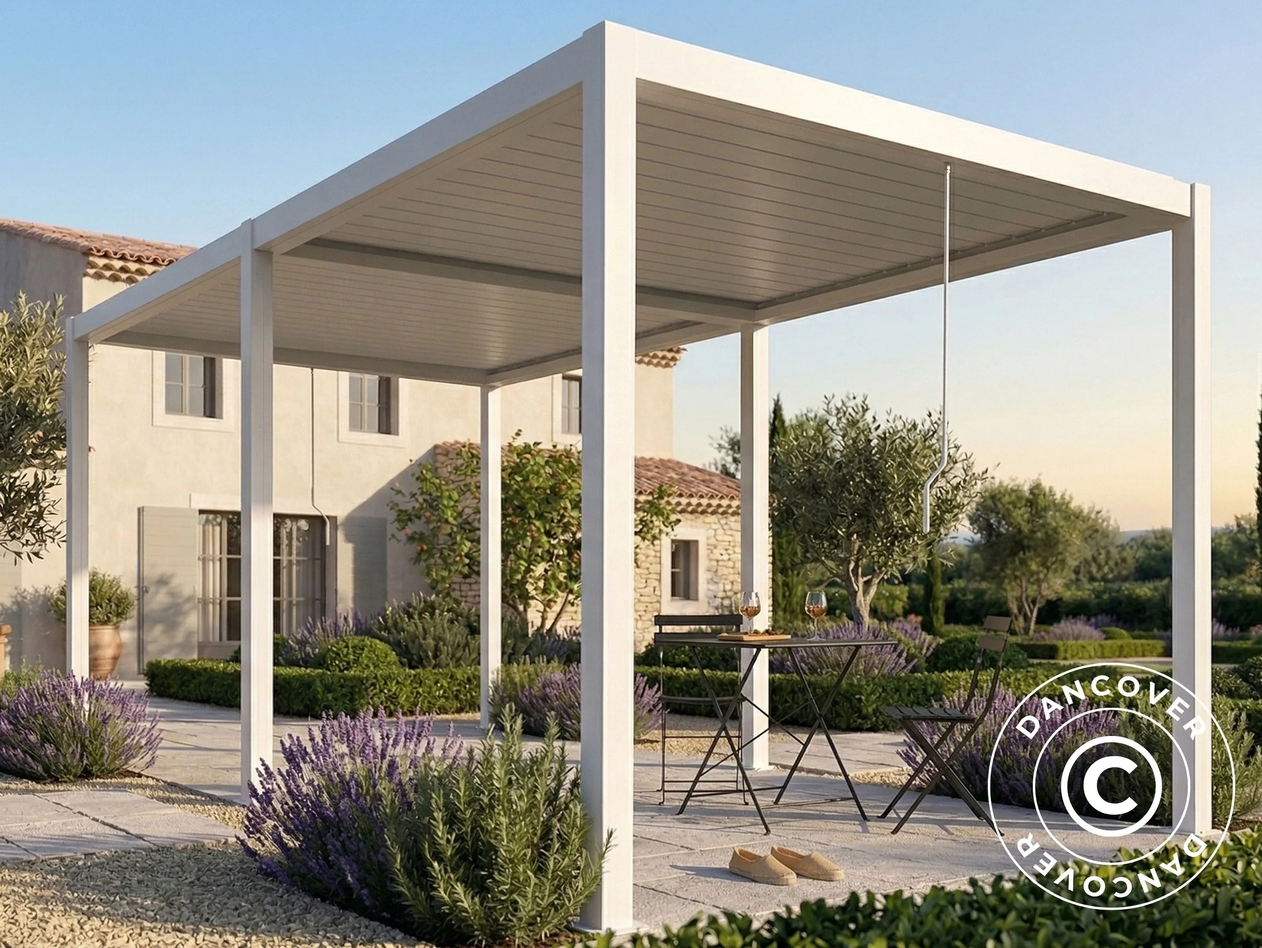 Pergola pawilon ogrodowy bioklimatyczny San Pablo Steel+, 4x7,8m, Biały - Image 4