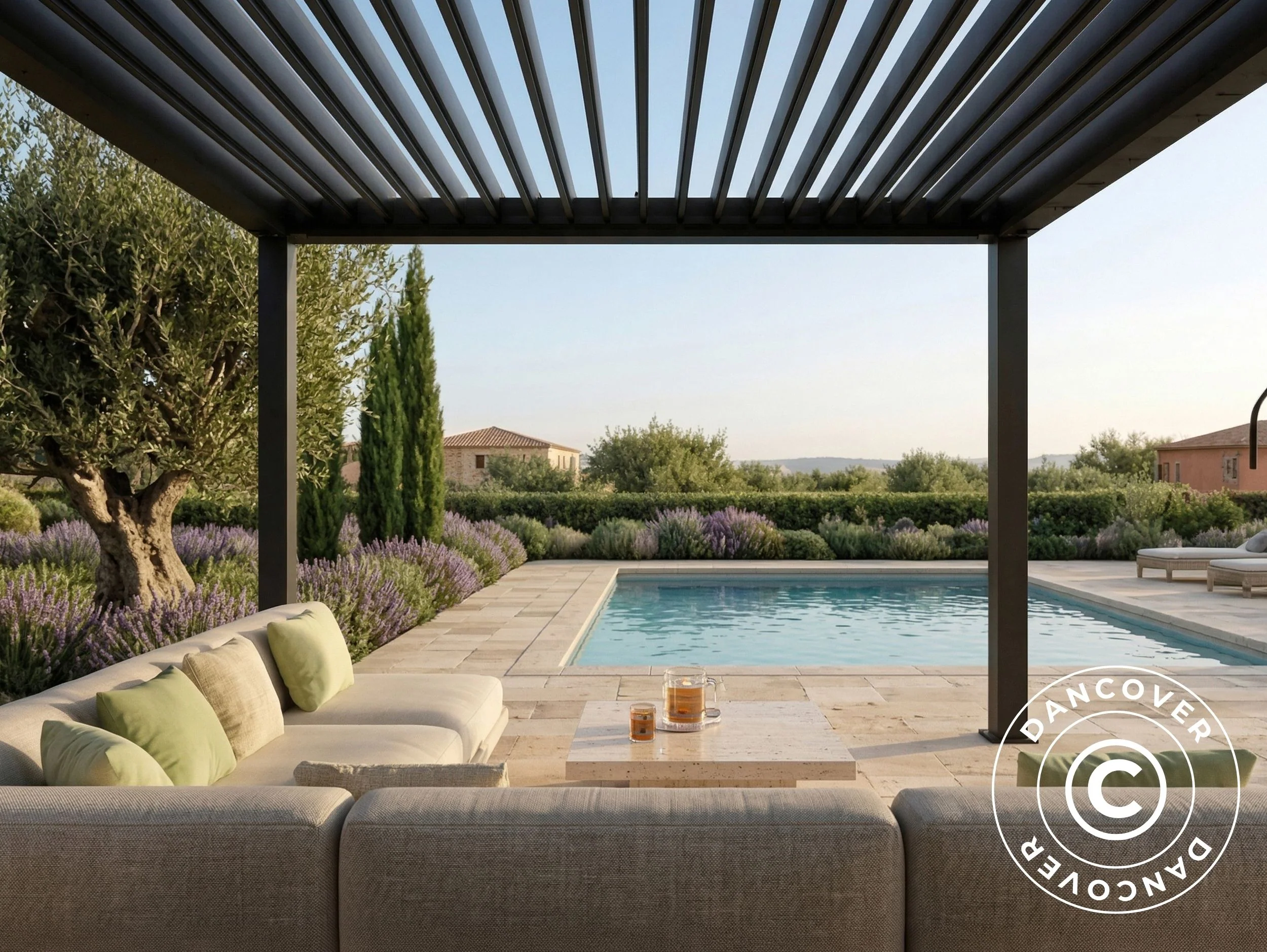 Pergola pawilon ogrodowy bioklimatyczny San Pablo Steel S80, 3x3m, Czarny - Image 3