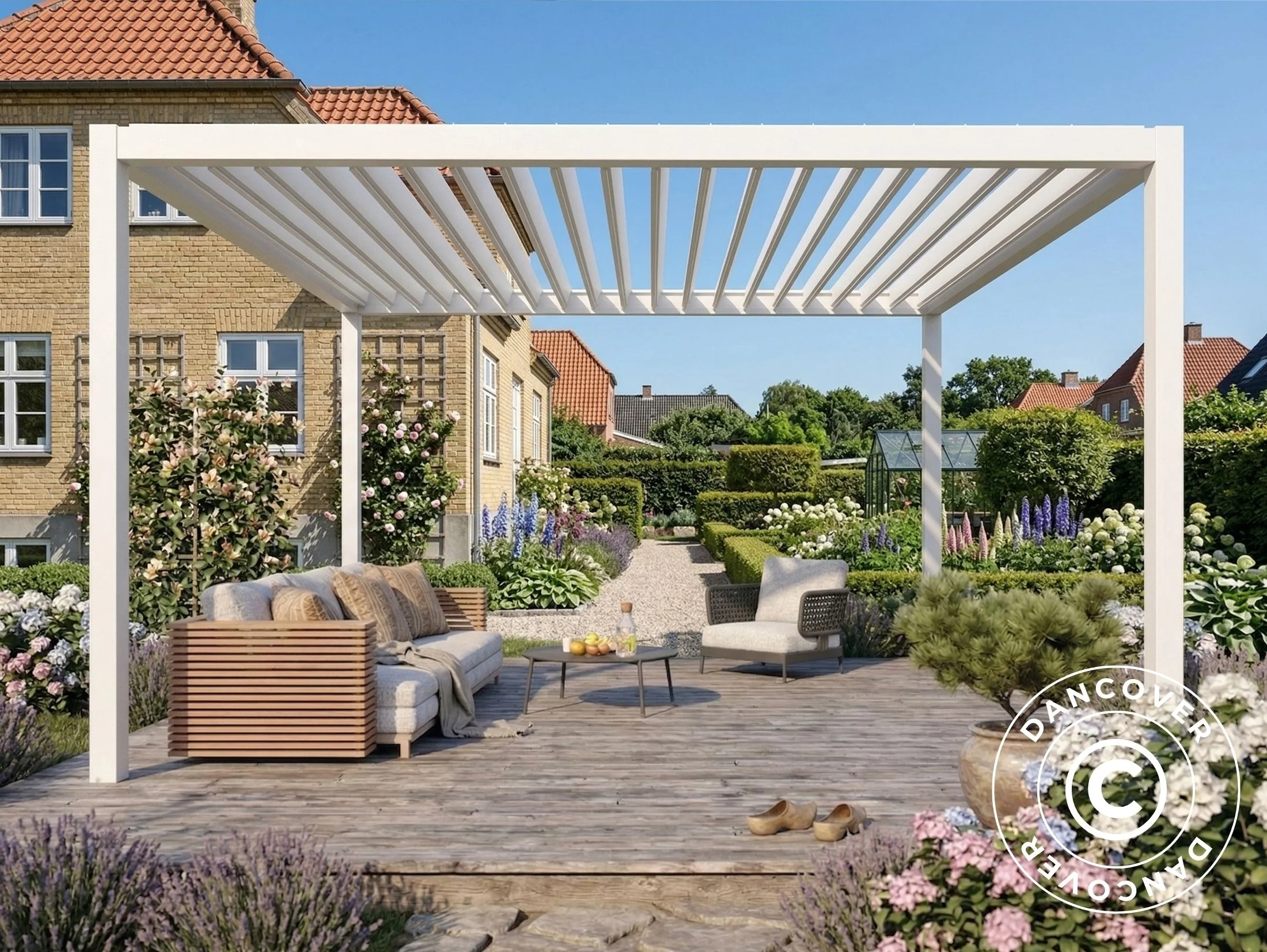 Pergola pawilon ogrodowy bioklimatyczny San Pablo Steel S80, 3x4m, Biały - Image 2