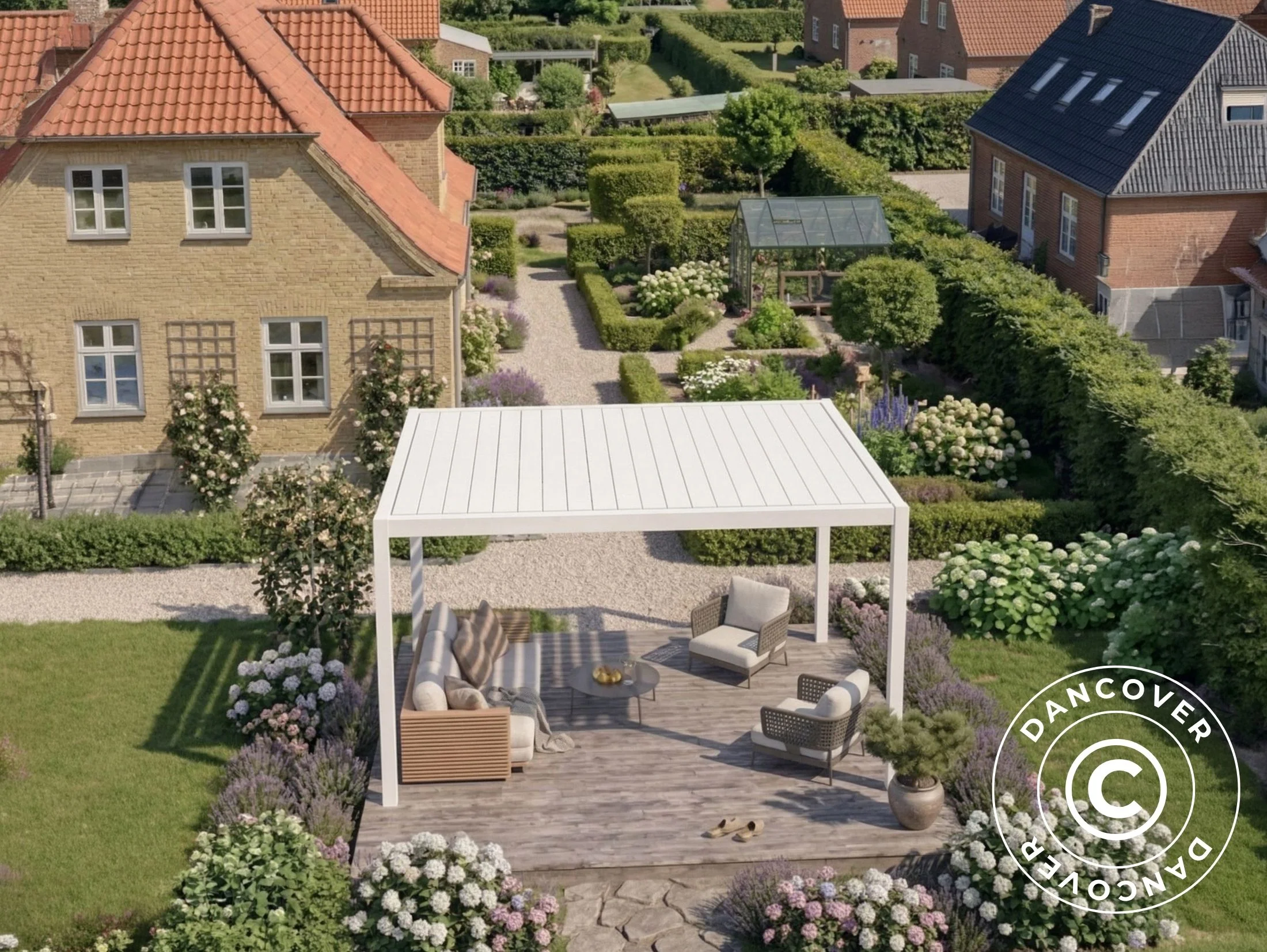 Pergola pawilon ogrodowy bioklimatyczny San Pablo Steel S80, 3x4m, Biały - Image 4
