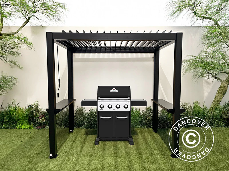 Pergola San Juan do grilla, 2,5x1,5x2,3m, Czarna - Image 2