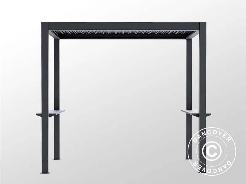 Pergola San Juan do grilla, 2,5x1,5x2,3m, Czarna - Image 3
