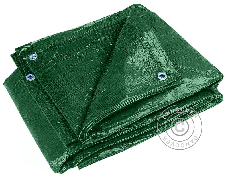 Plandeka 10x15m, PE 150g/m², Zielony - Image 2