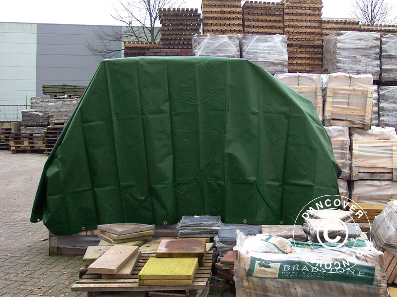 Plandeka 4x6m, PCV 600g/m² Zielony, Ogniotrwale - Image 11