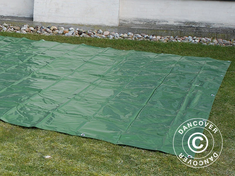 Plandeka 4x6m, PCV 600g/m² Zielony, Ogniotrwale - Image 9