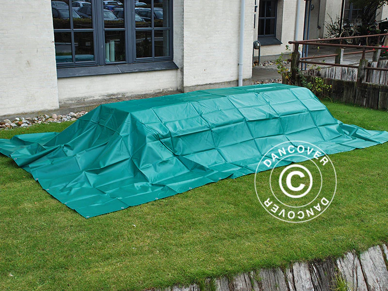 Plandeka 5x6m, PCV 570g/m², Zielony - Image 9