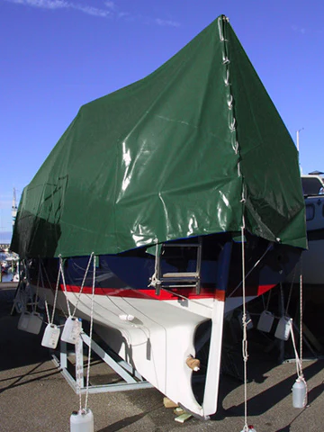Plandeka 5x7m, PCV 500g/m², Zielony - Image 8