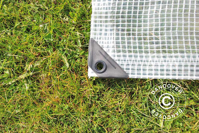 Plandeka 6x10m, Wzmocniona siatką PE 200g/m², Przezroczysta - Image 4