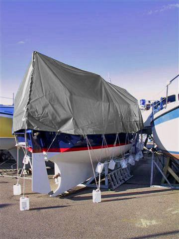 Plandeka 6x12m, PCV 500g/m², Szary - Image 3