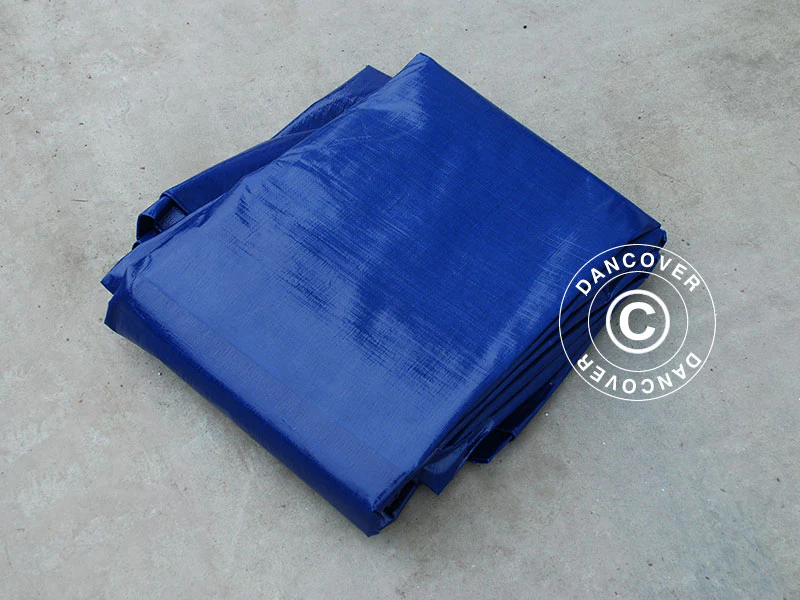 Plandeka 6x12m, PE 250g/m², Niebieski - Image 2