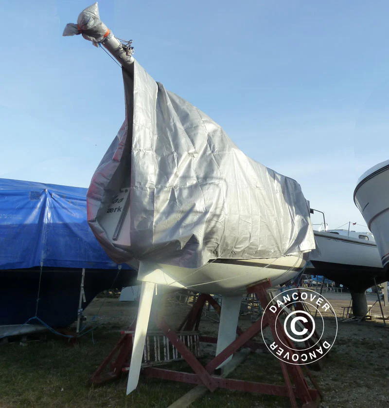 Plandeka 6x12m, PE 300g/m², Szary - Image 10