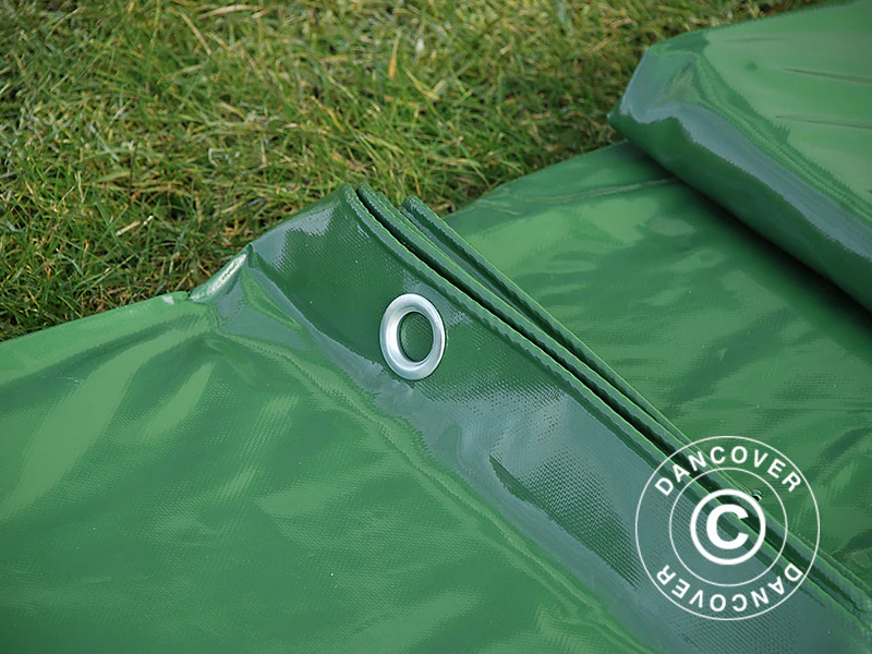 Plandeka 6x14m, PCV 500g/m², Zielony, Ogniotrwale - Image 4