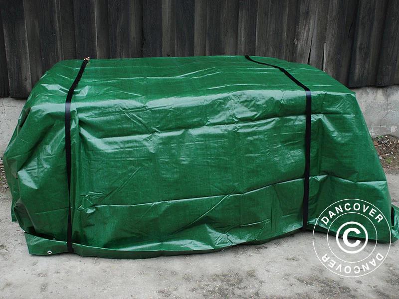 Plandeka 6x8m, PE 150g/m², Zielony - Image 8
