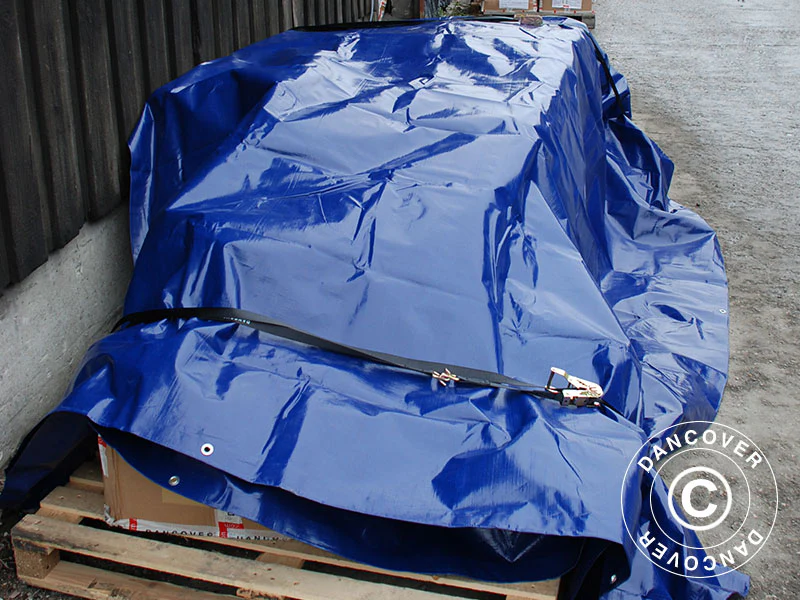 Plandeka 6x8m, PE 250g/m², Niebieski - Image 12