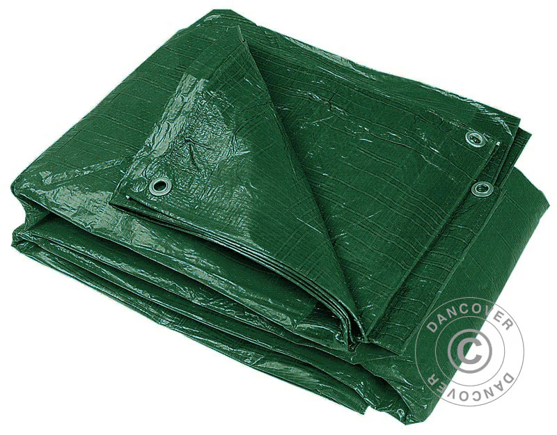 Plandeka 6x8m, PE 65g/m², Zielony - Image 2