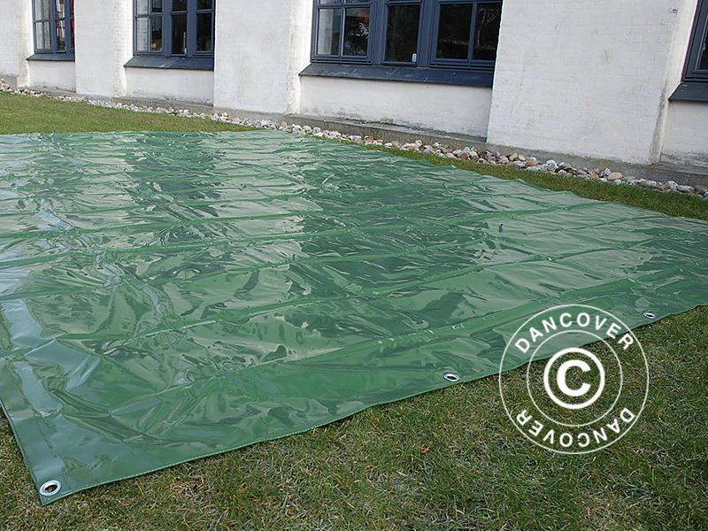 Plandeka 8x10m, PCV 500g/m², Zielony, Ogniotrwale - Image 7