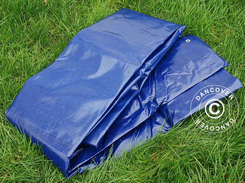 Plandeka 8x10m, PE 250g/m², Niebieski - Image 5