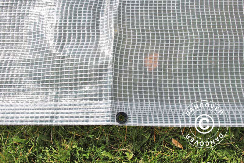 Plandeka 8x12m, Wzmocniona siatką PE 200g/m², Przezroczysta - Image 5