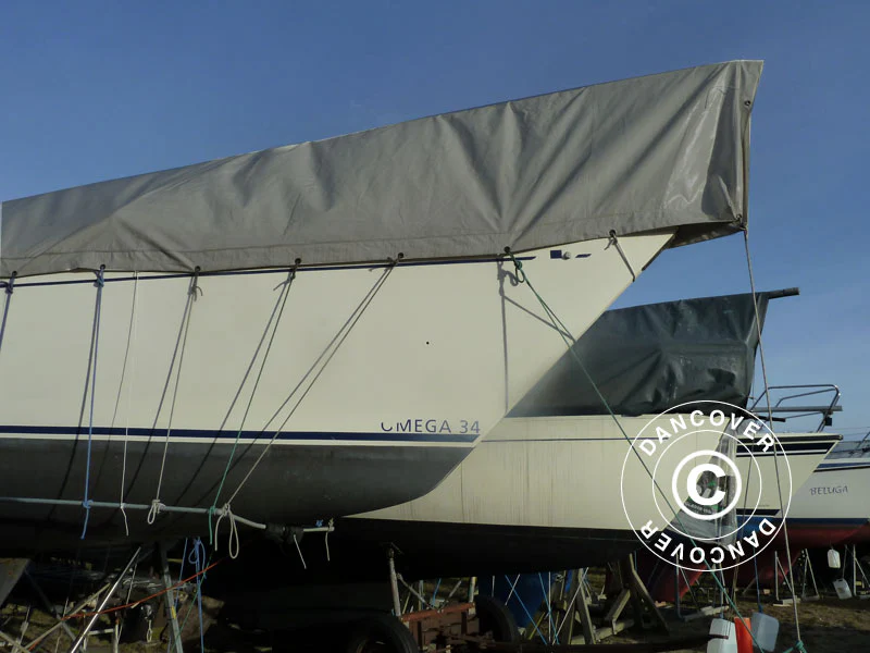 Plandeka 8x14m, PCV 600g/m², Szary, Ogniotrwale - Image 3