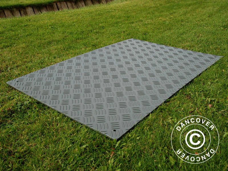 Podłoga imprezowa i mata ochronna do podłoża, 0,96 m², 80x120x0,6cm, szara, 1 szt. - Image 3