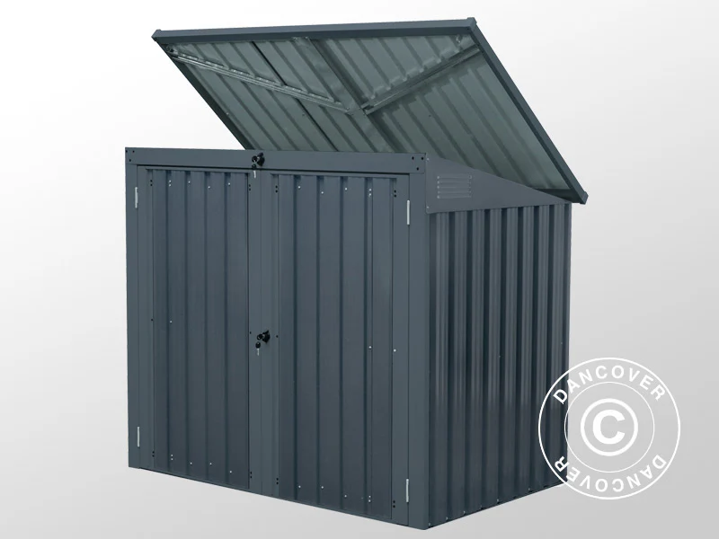 Podwójna zabudowa kosza na śmieci 1,58x1,01x1,34m, 1,6m², Antracyt - Image 4
