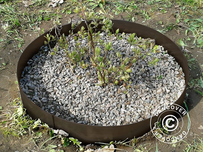 Podwyższona grządka ogrodowa okrągła, Ø0,5x0,1m, Brązowo - Image 5