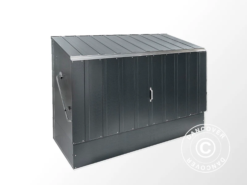 Schowek na rowery, Bicycle Storage Box, Trimetals , 1,96x0,89x1,33m, 1,74m², Antracyt - Image 10