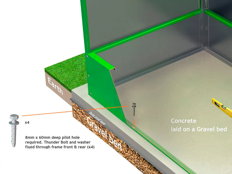 Schowek na rowery, Bicycle Storage Box, Trimetals , 1,96x0,89x1,33m, 1,74m², Antracyt - Image 13
