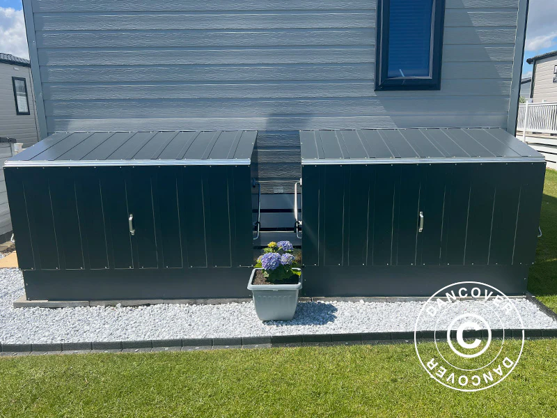 Schowek na rowery, Bicycle Storage Box, Trimetals , 1,96x0,89x1,33m, 1,74m², Antracyt - Image 2