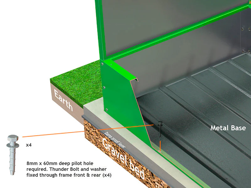 Schowek na rowery, Protect-a-Cycle, Trimetals, 1,96x0,89x1,33m, 1,74m², Antracyt - Image 13